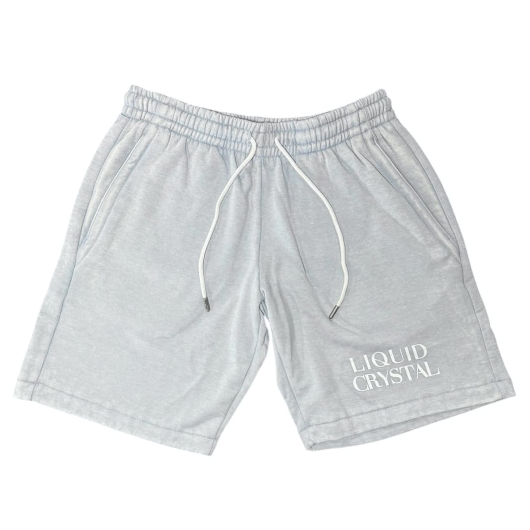 Liquid Crystals Burn Out Wash Hoodie & Short Set (Arctic Wash)