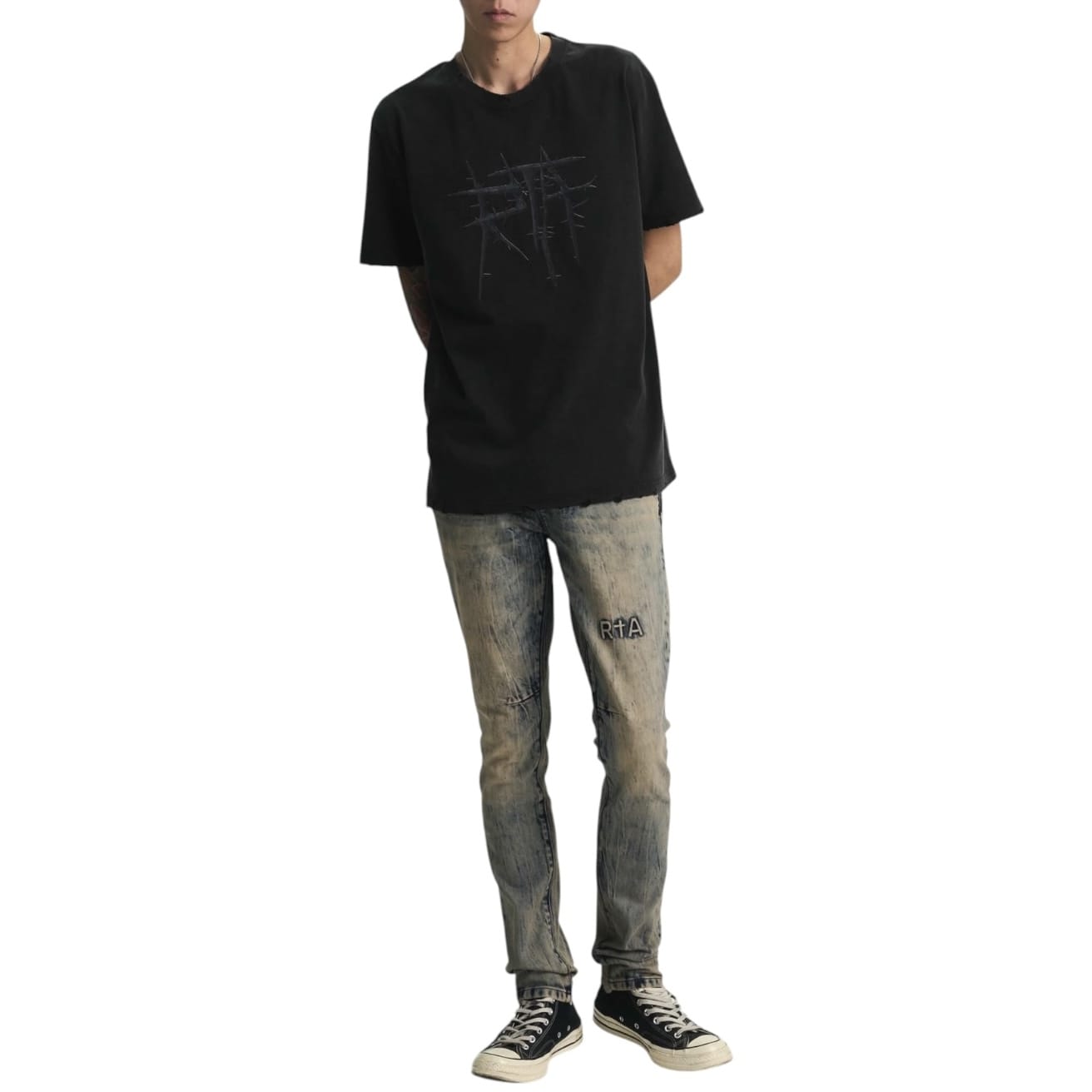 Rta Liam Thorn Short Sleeve Tee (Black) MCHPK911-T1192BKRTH
