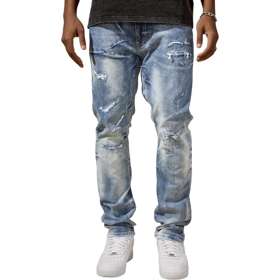 Jordan Craig Collins Straight Fit Geostorm Denim (Arctic Wash) JC2400