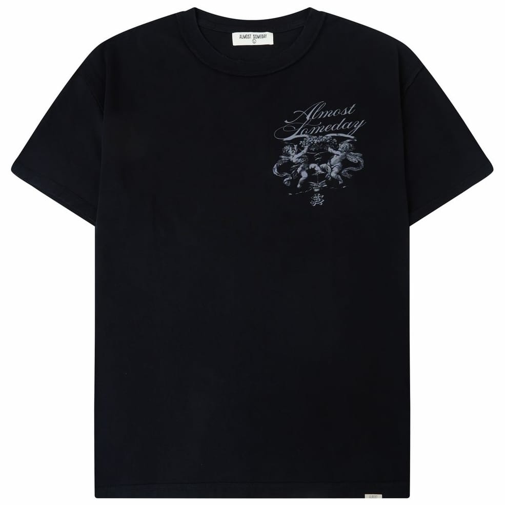 Almost Someday Flourish Tee (Jet Black) AS-FALL26-004