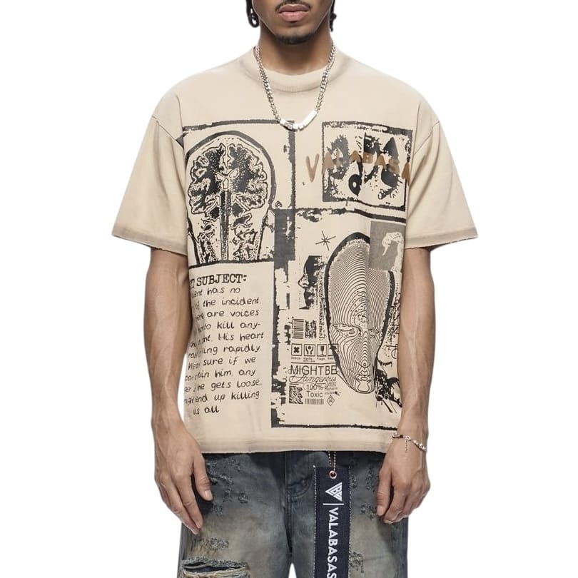 Valabasas Cyber Tee (Khaki) VLBS-VT1-1086