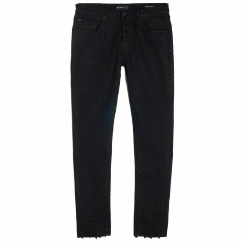 Purple Brand Low Rise Skinny Jean (Black Resin 3D) P001-BLR