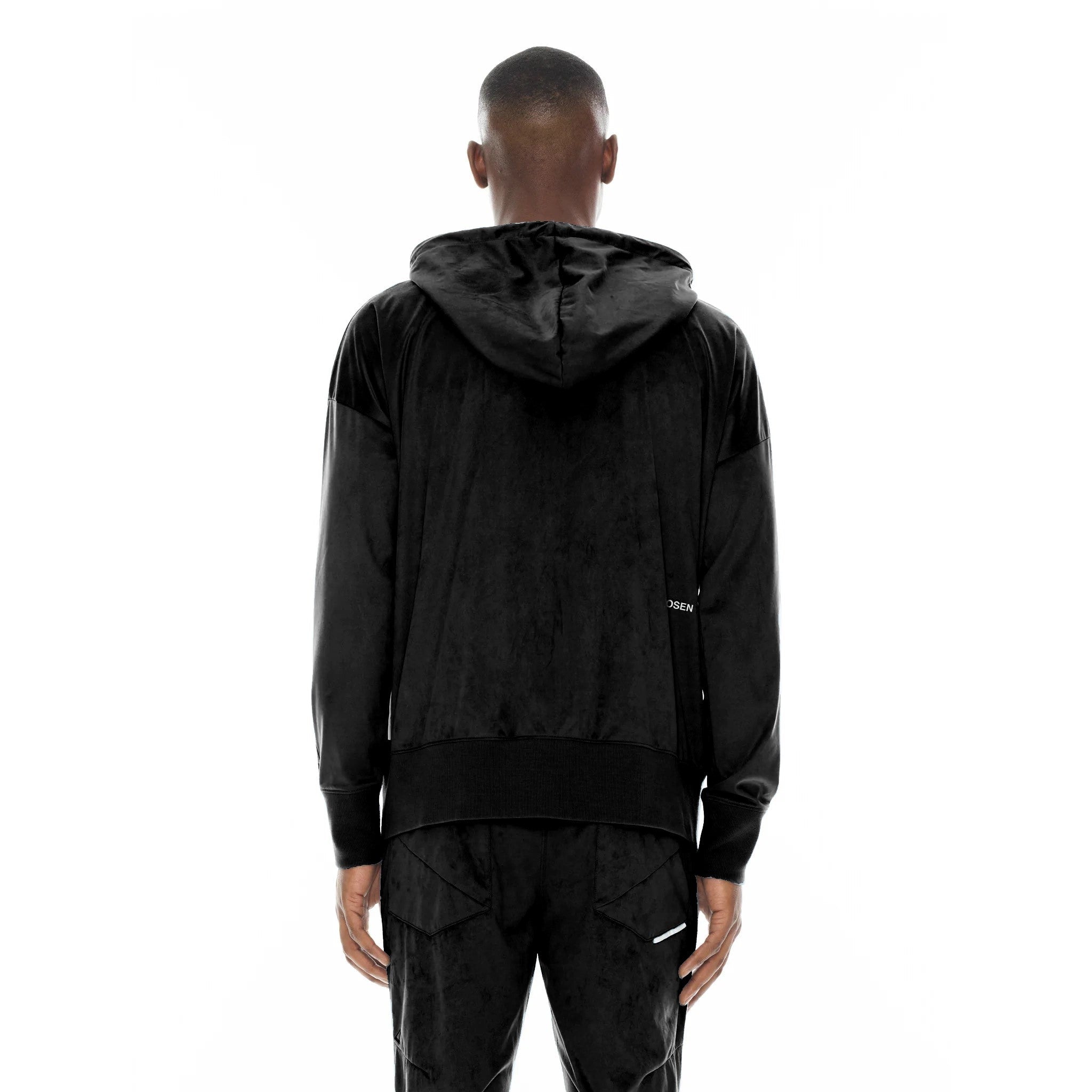 MICROFIBER HOODIE IN BLACK