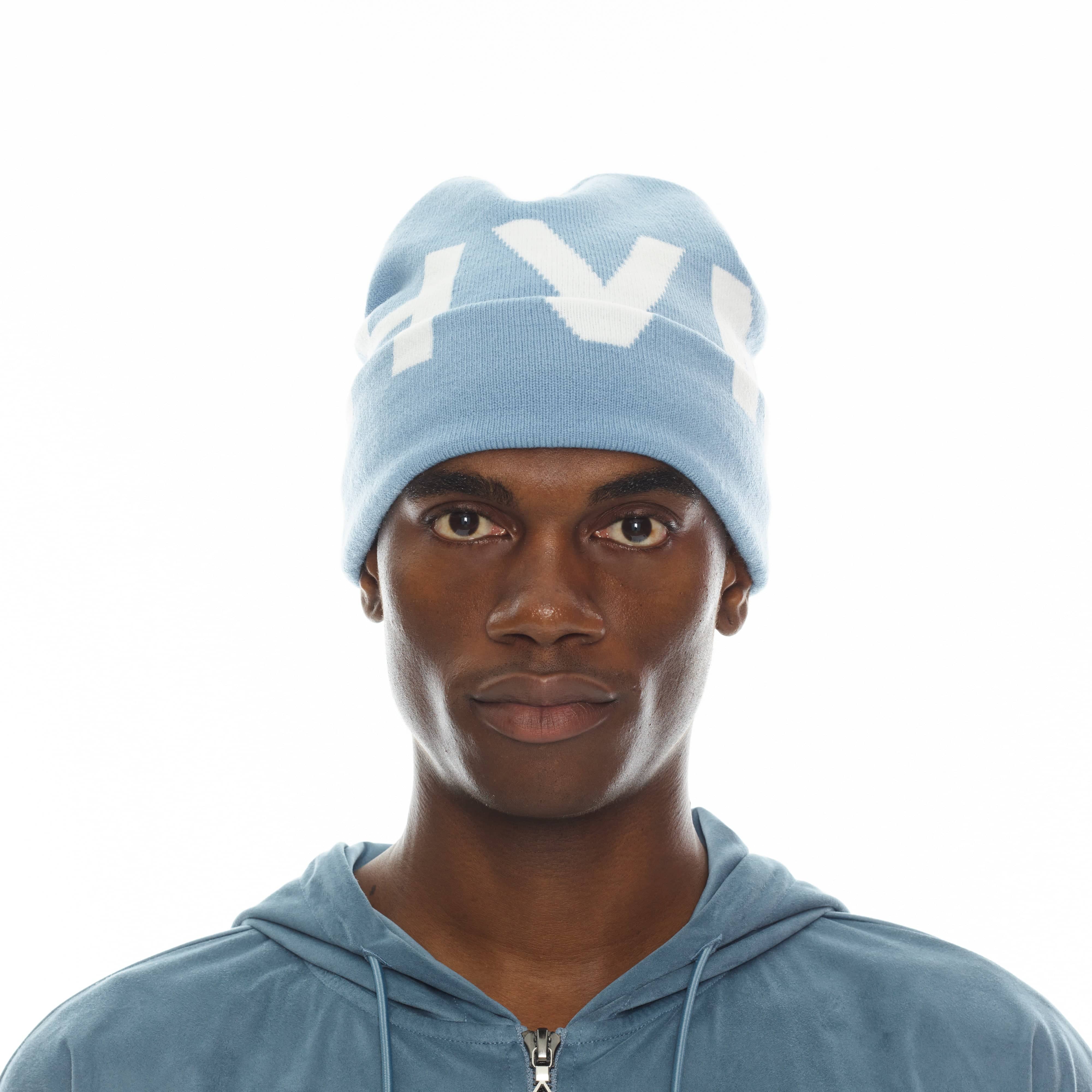 HVMAN KNIT HAT IN DUSK BLUE
