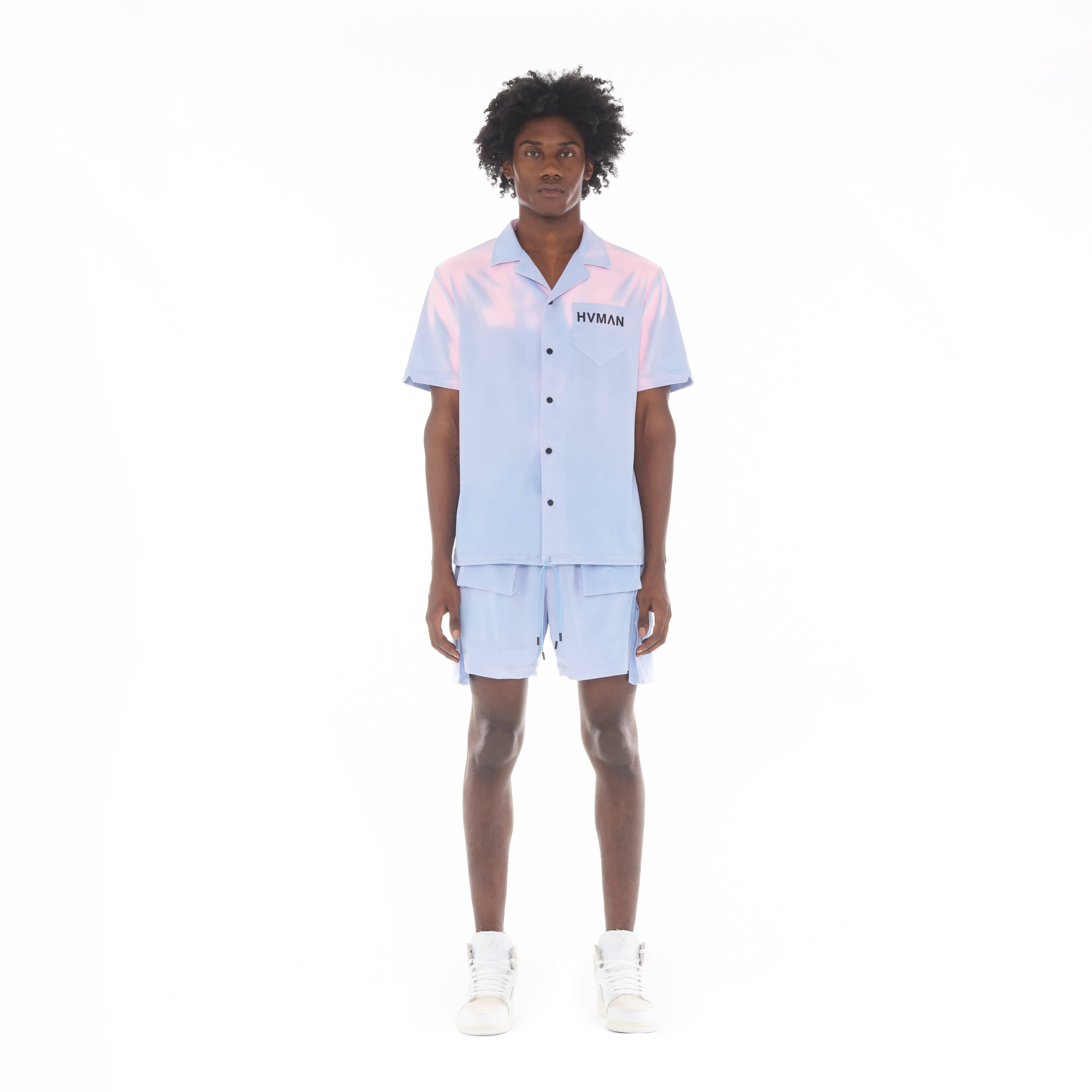 HEAT SENSITIVE NYLON SHORTS IN SKY