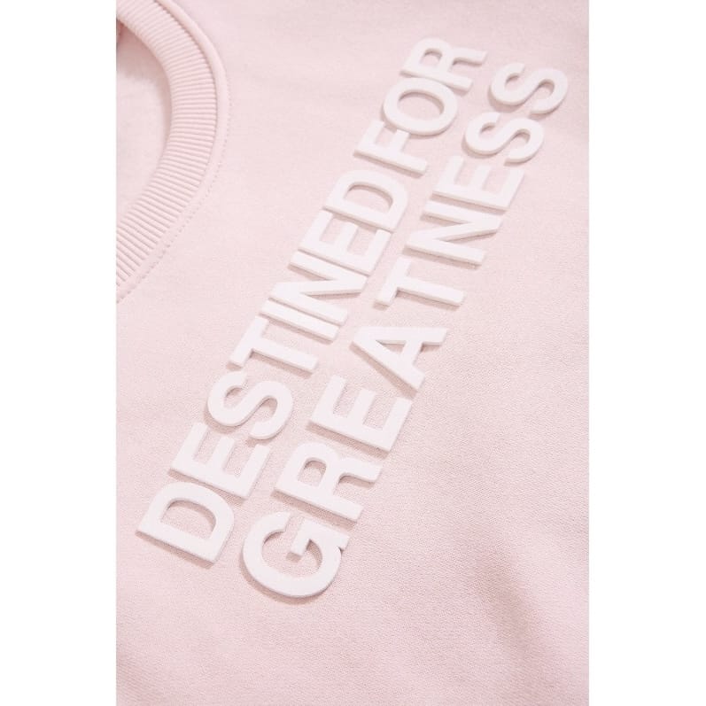 Boys Destined For Greatness Crewneck Sweatshirt (Light Pink)
