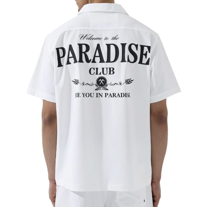 See You In Paradise Club Shirt and Short Set (White)