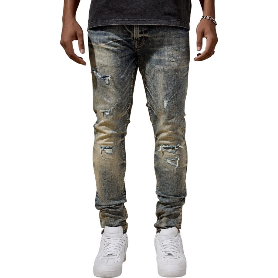 Jordan Craig Sean Slim Taper Fit Geostorm Denim (Desert Blue) JS2400