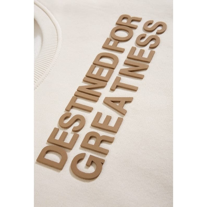 Kids Destined For Greatness Crewneck Sweatshirt (Bone)