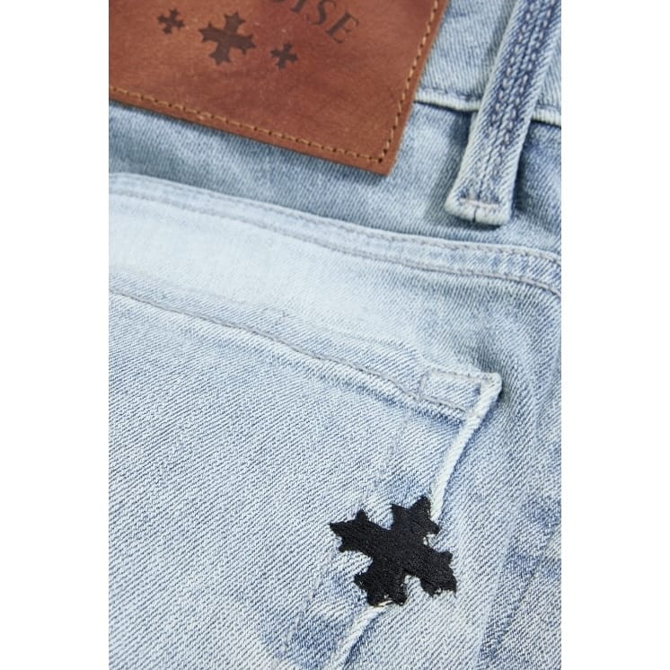 See You In Paradise Super Skinny Stacked First Class Denim (Sky Blue)