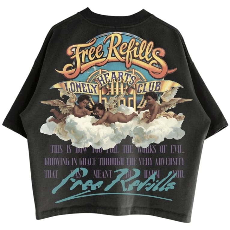 Free Refills Lonely Hearts Tee (Black) FR-FALL26-004