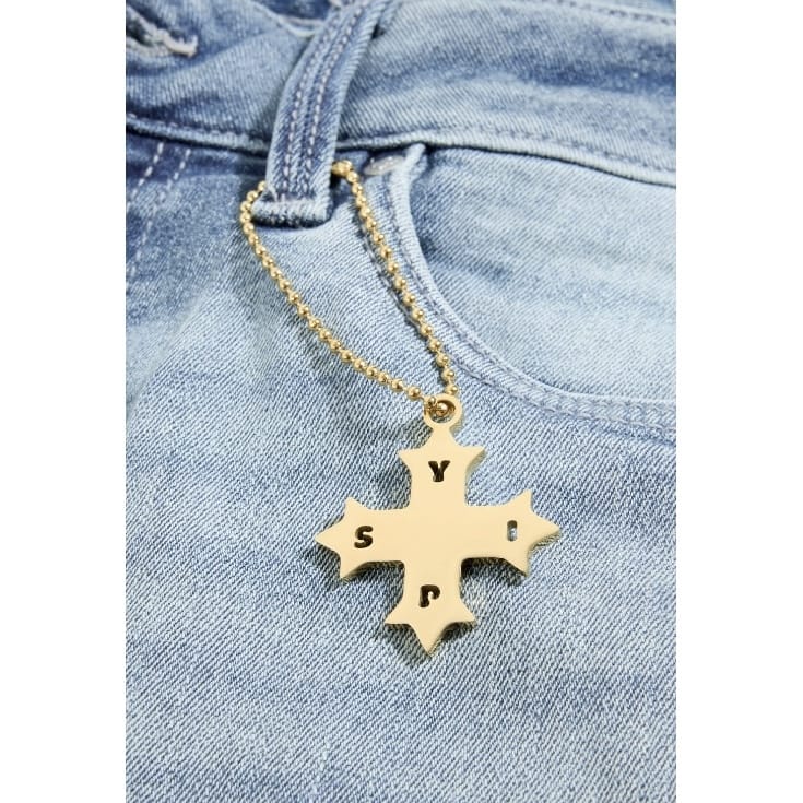 See You In Paradise Super Skinny Stacked First Class Denim (Sky Blue)