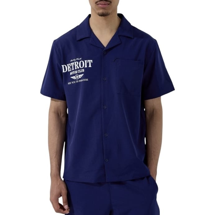 See You In Paradise Detroit Motor Club SS Shirt & Short Set (Navy)