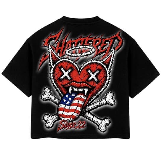 Shattered Hearts Rolling Hearts Tee (Black)