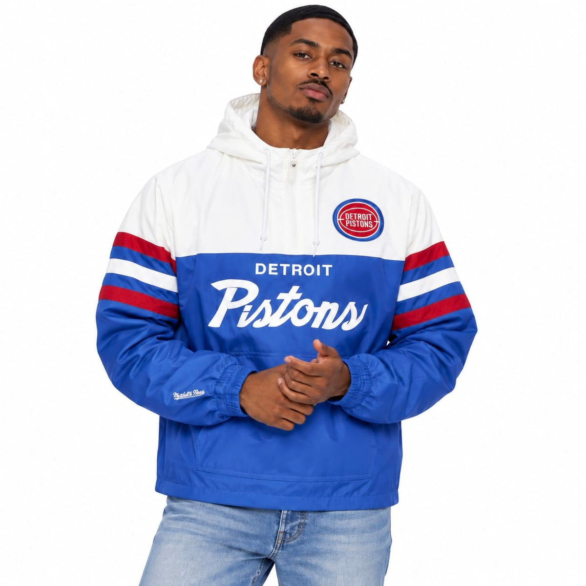 Mitchell & Ness Detroit Pistons Head Coach Lw Anorak Windbreaker (Royal)