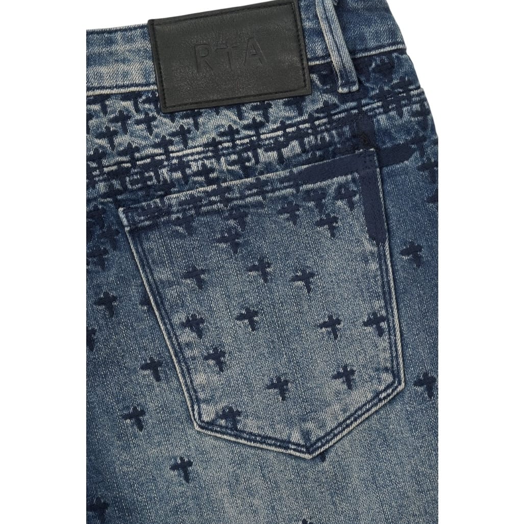 Rta Bryant Skinny Jean (Coastal Rinse Allover Cross)