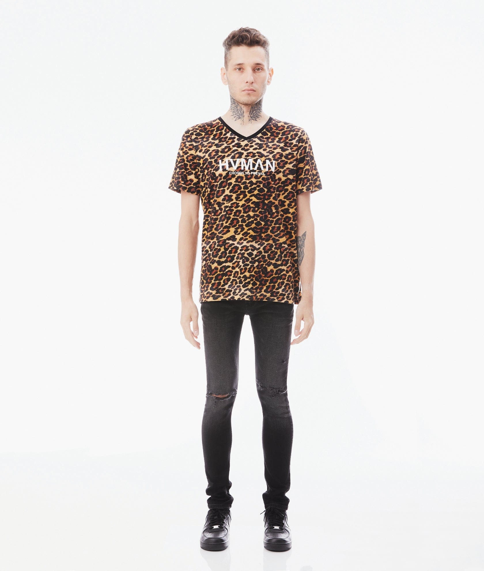 Strat Super Skinny Jeans – Vintage Black, Ripped Stretch Denim