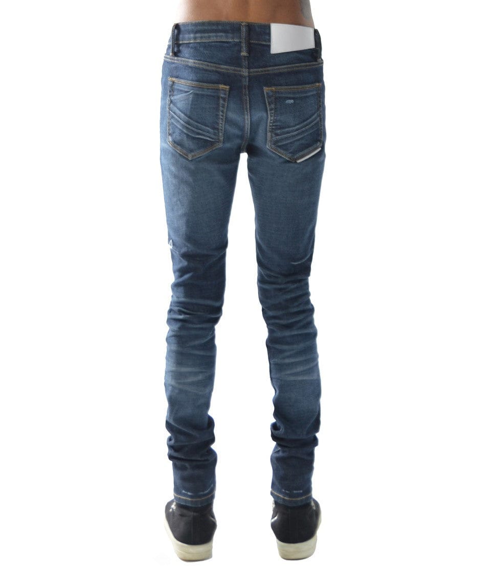 Strat Super Skinny Jeans – Light Sand Blue, Ripped Stretch Denim