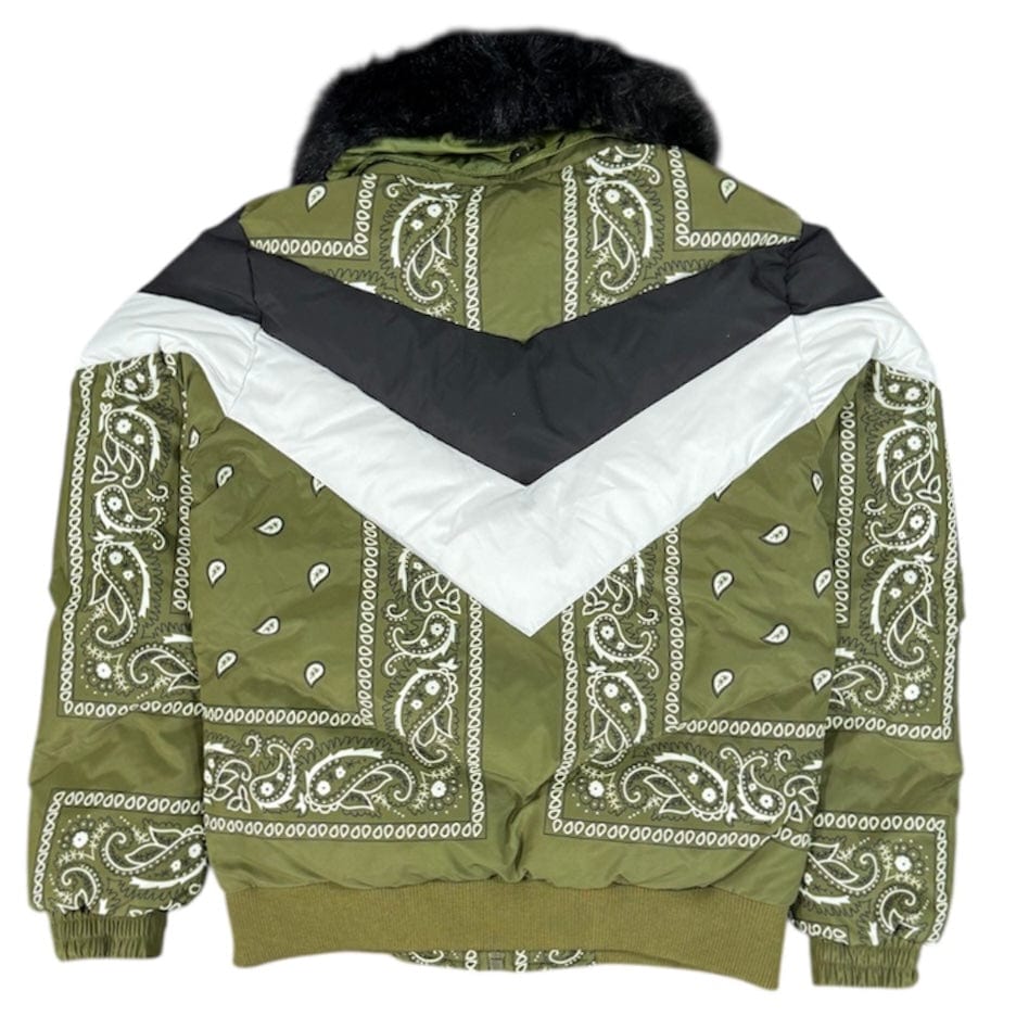 Jordan Craig Represent Bomber Jacket (Olive) 91546P