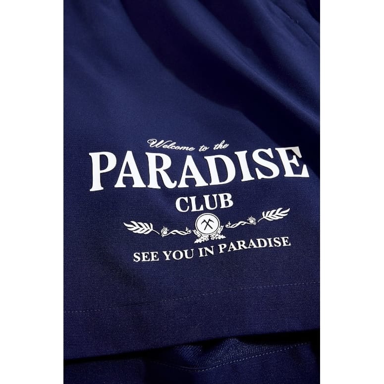 See You In Paradise Club Shirt and Short Set (Navy)