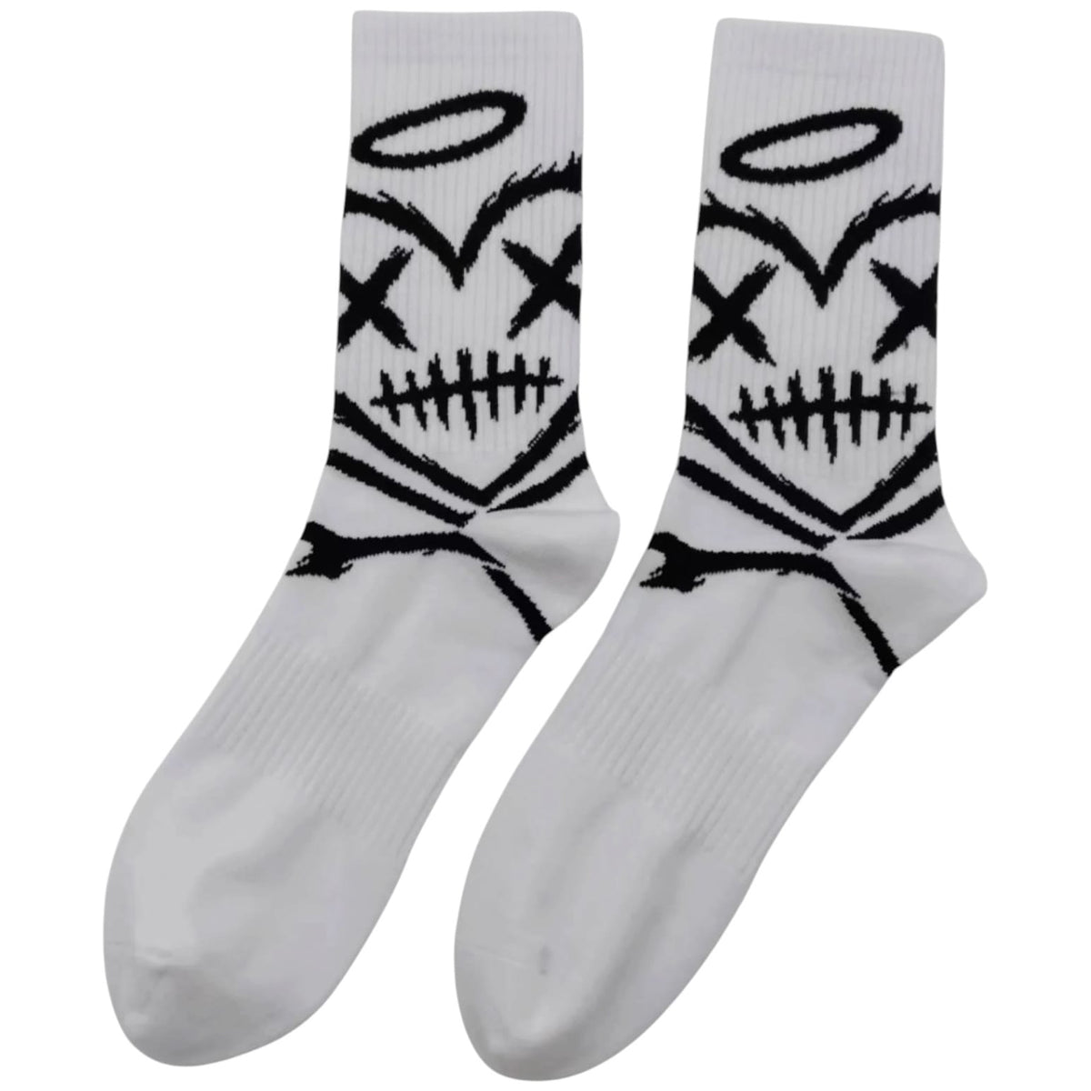 Shattered Hearts Logo Socks (White)
