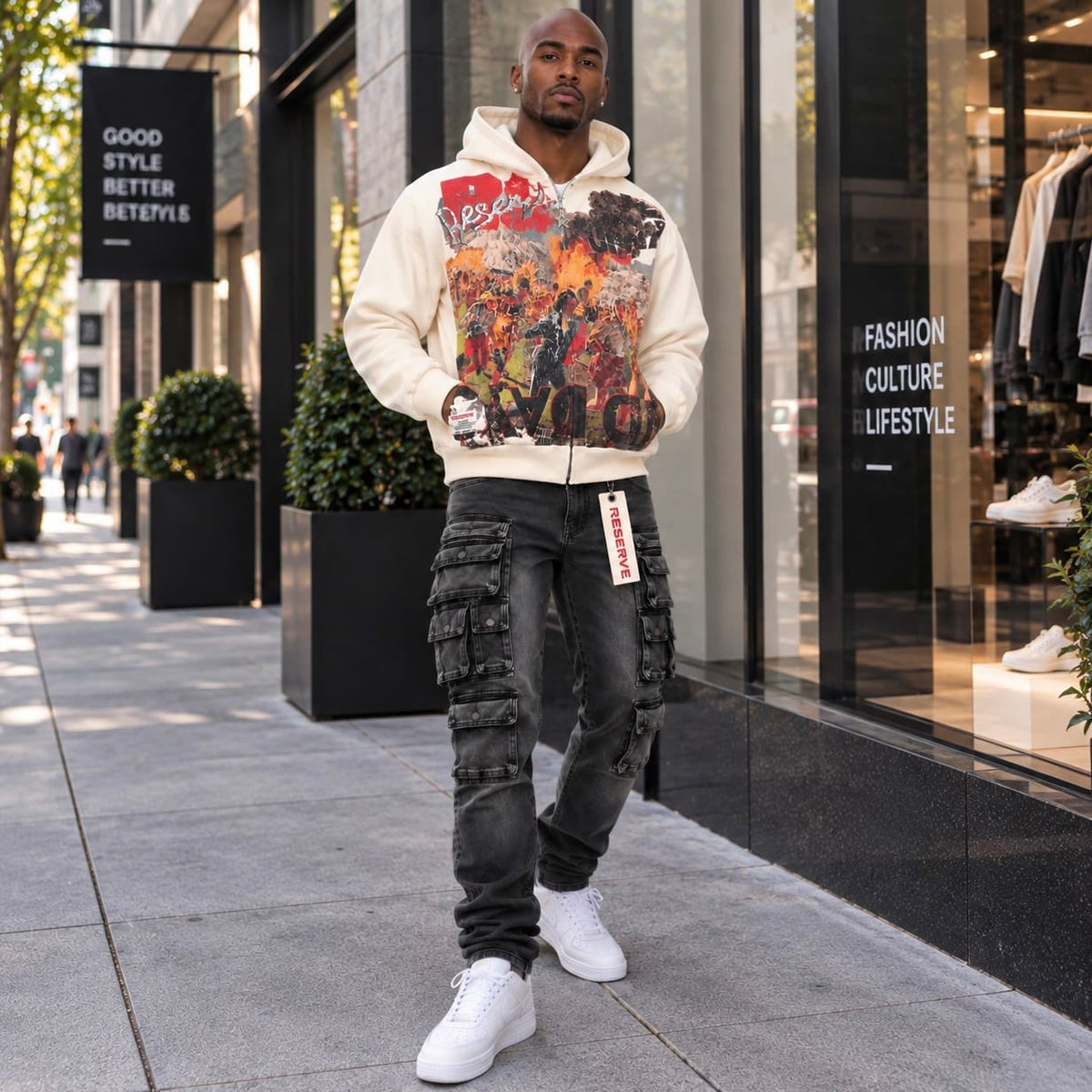 GFTD La Catastrophic Hoodie (Cream)