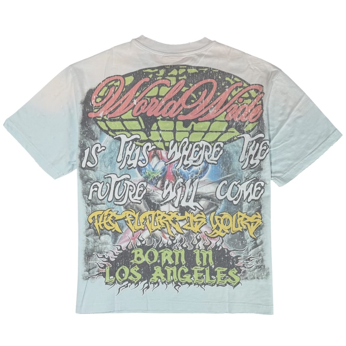 Point Blank Bunny Rhinestone Tee (Light Blue)