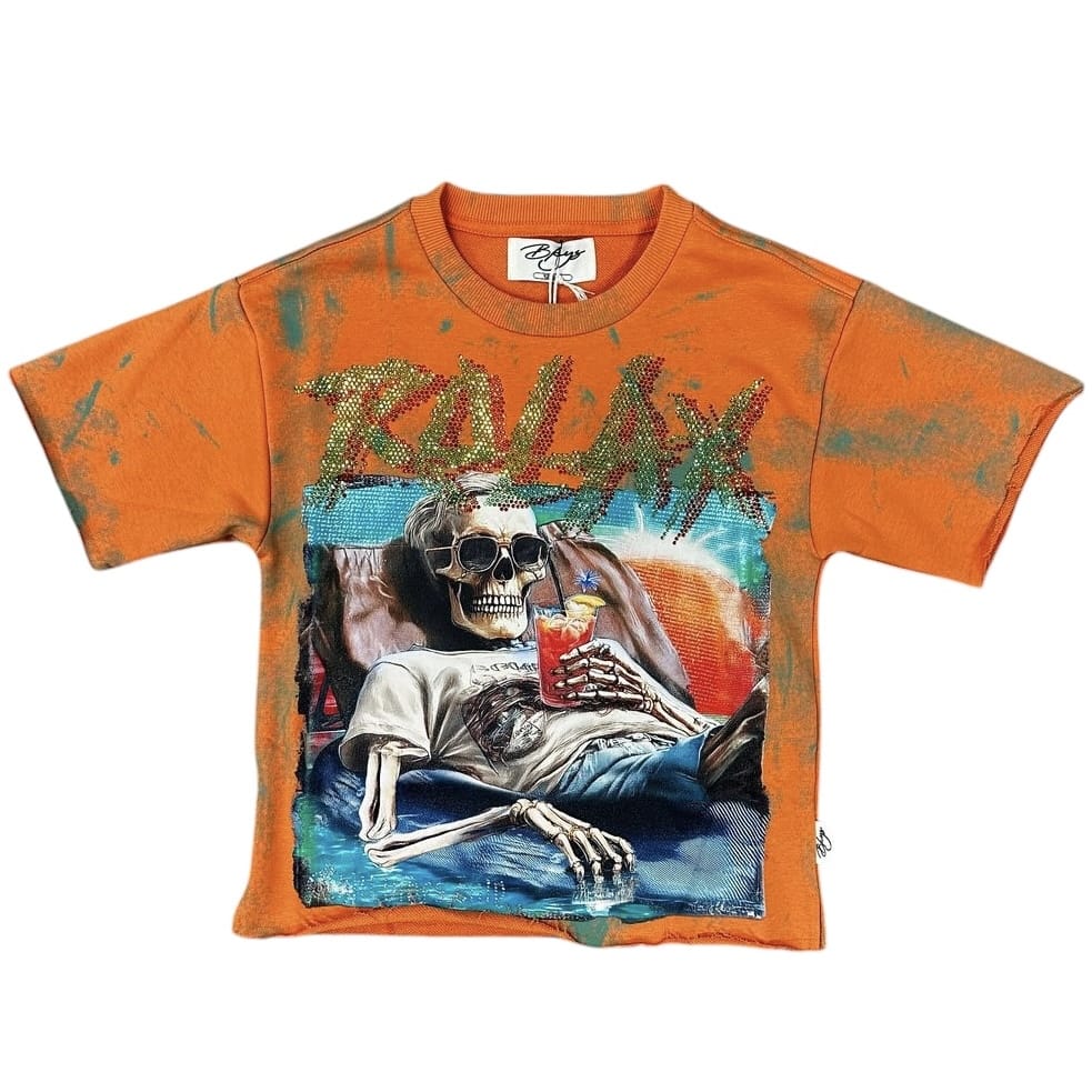 Boys BKYS Relax Cropped Tee (Orange) T1459B