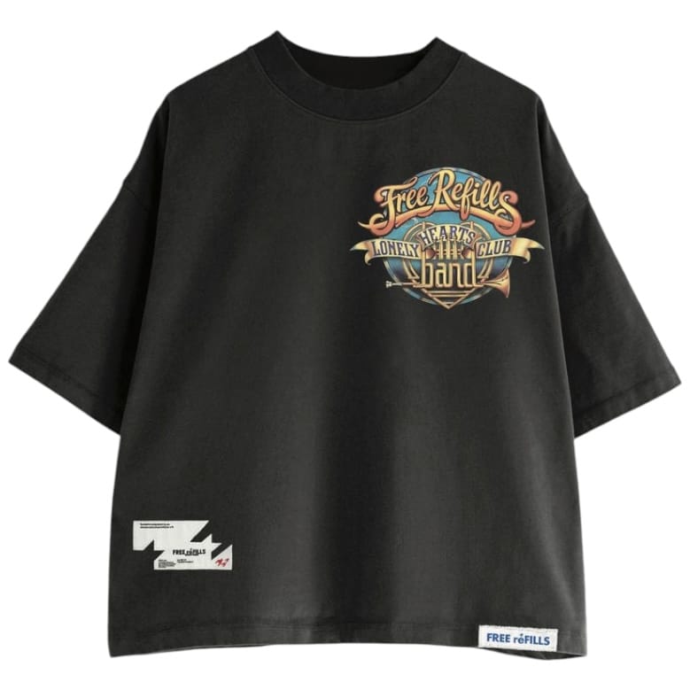 Free Refills Lonely Hearts Tee (Black) FR-FALL26-004