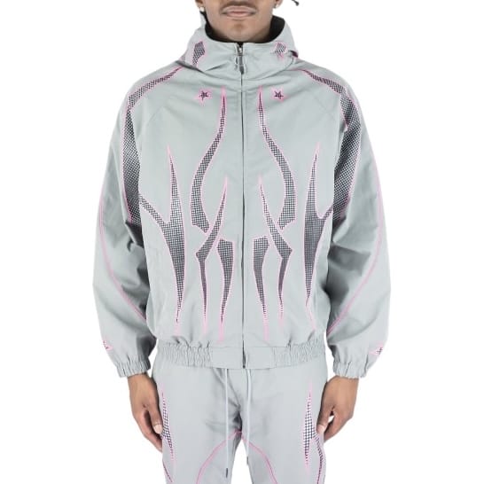 R3bel Denim Hooded Windbreaker Set (Grey) 3163-835