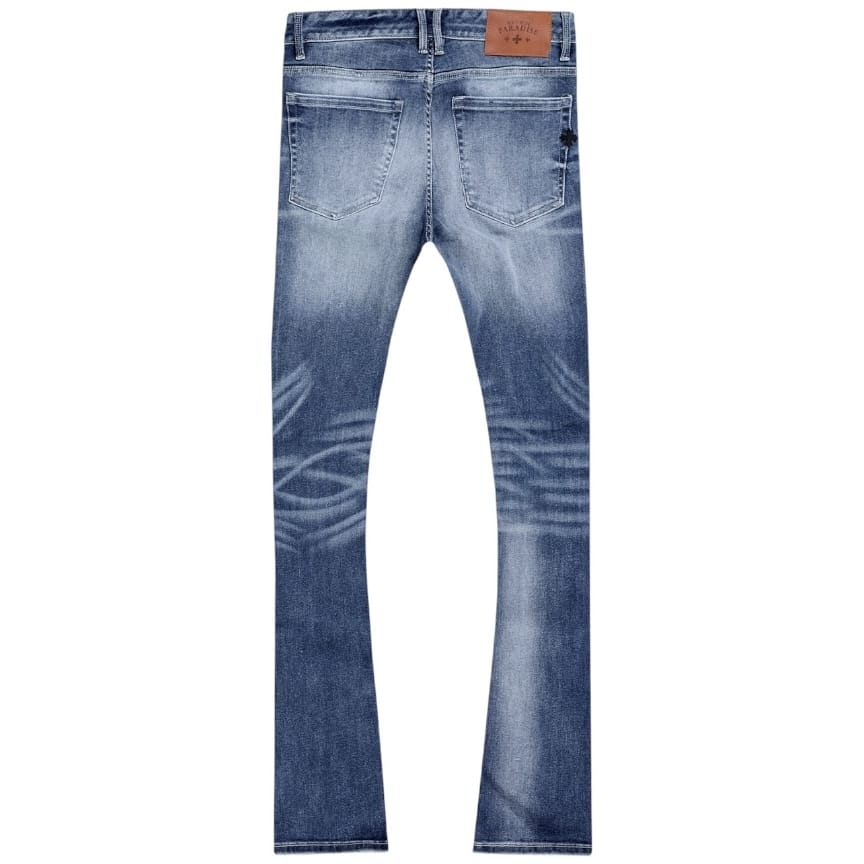 See You In Paradise Super Skinny Stacked First Class Denim (Aged Wash)