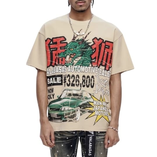 Valabasas Japanese Motors Tee (Beige) VLBS-VT1-1102