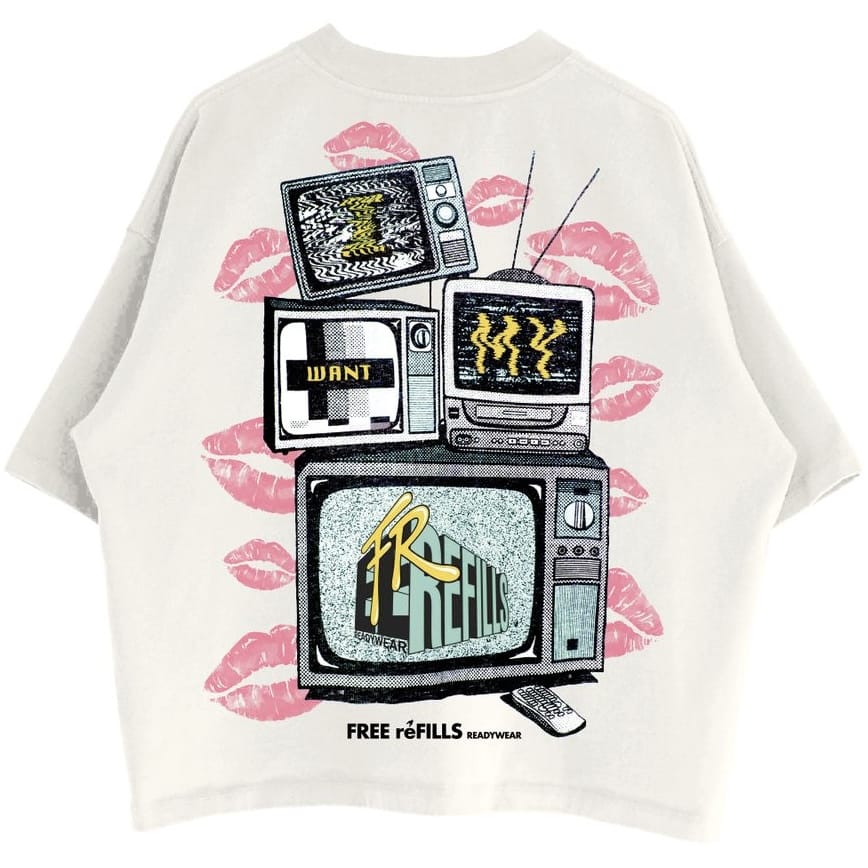Free Refills Tv Tee (Off White) FR-SUM26-018