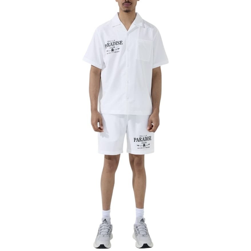 See You In Paradise Club Shirt and Short Set (White)