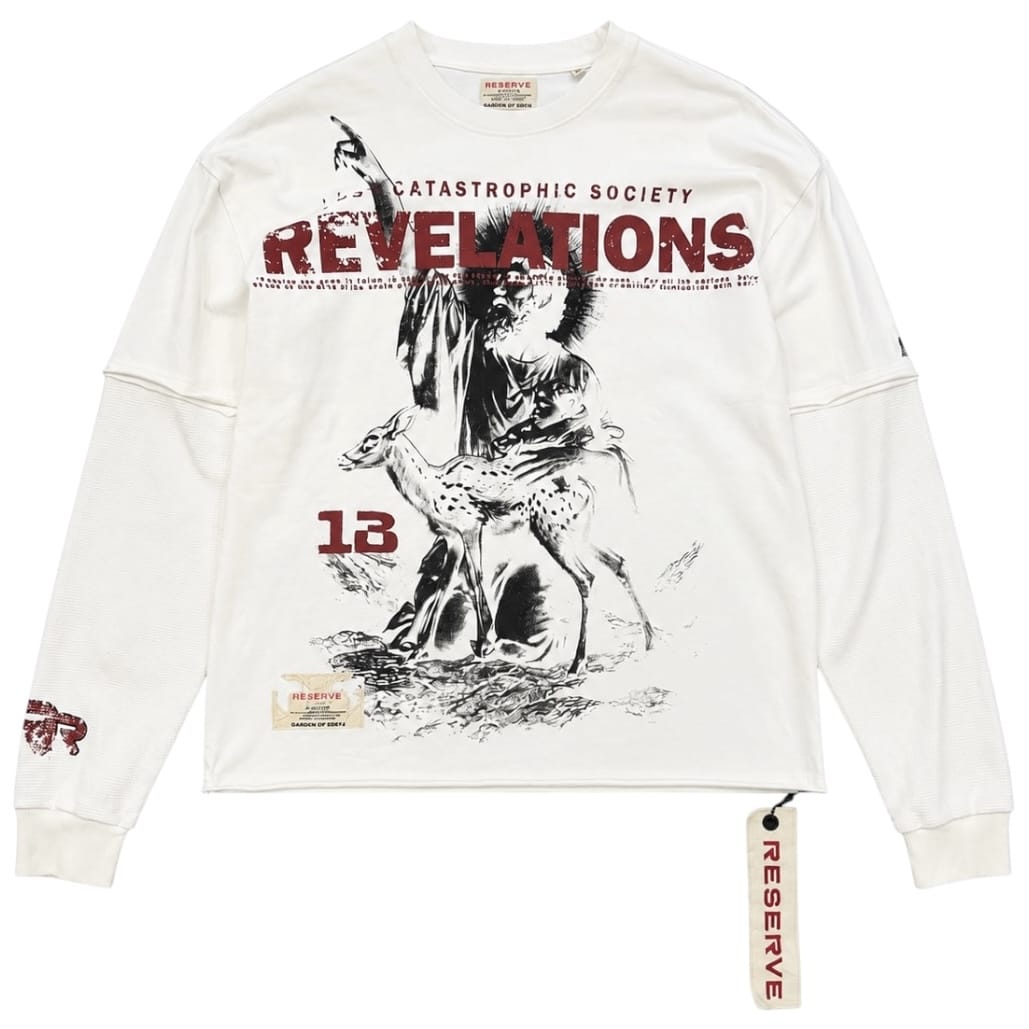 GFTD La Society Crewneck Long Sleeve Tee (White)
