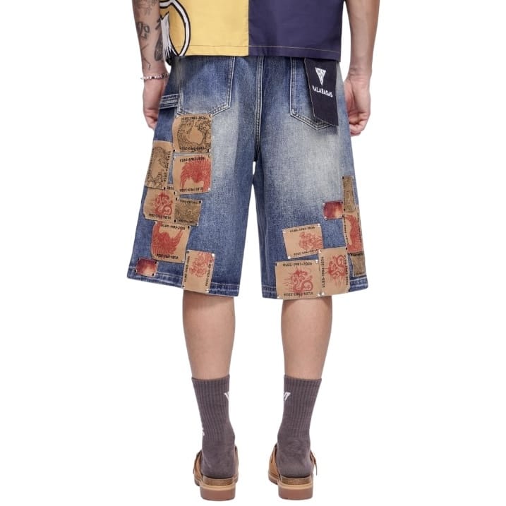 Valabasas Torinx Baggy Shorts (Dark Blue Wash) VLBS-VSH1-1019