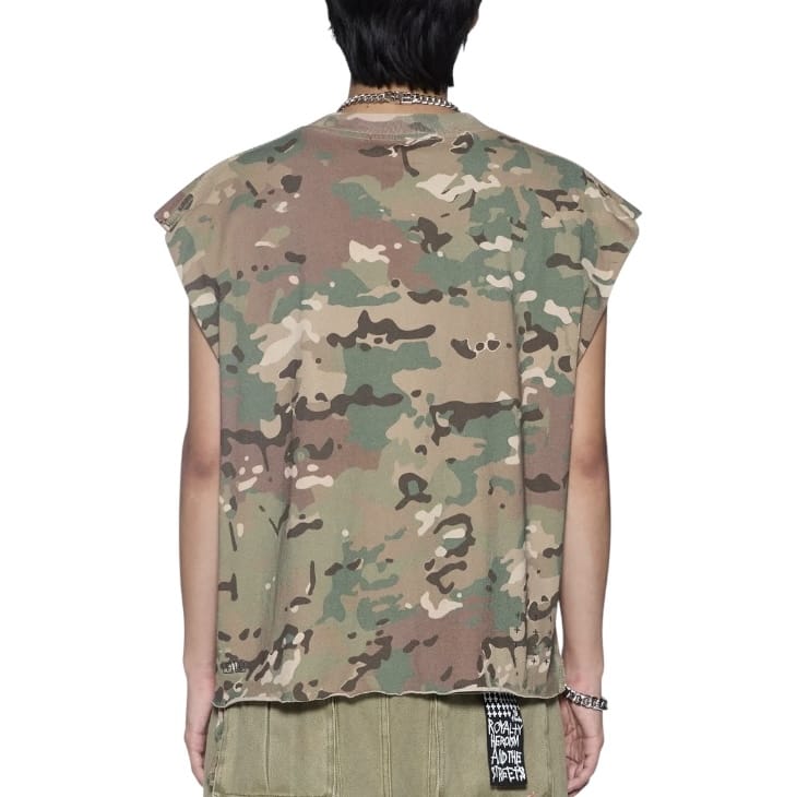 Ksubi State Ekcess Cut Off Sleeveless Shirt (Woodland Green) MSP26TA001