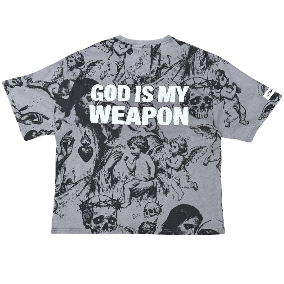Wrathboy God Is My Weapon Tee (Vintage Grey) WB623-VGY
