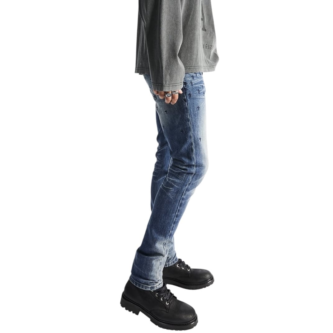 Rta Bryant Skinny Jean (Coastal Rinse Allover Cross)