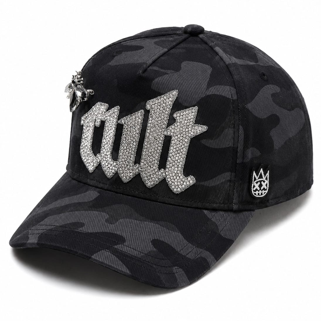 Cult Of Individuality Old English Crystal Logo Hat (Black Camo)