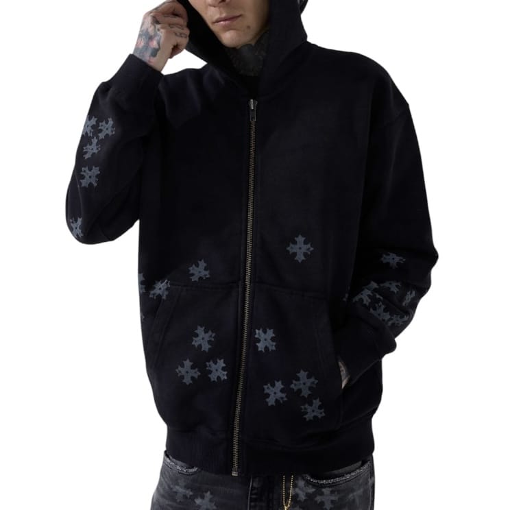 See You In Paradise Forbidden Fruit Zip Up Hoodie (Black Shadow) 8892H
