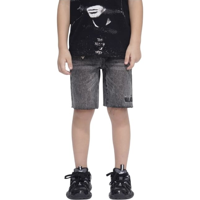 Kids Valabasas Jr. Kids Denim Shorts (Grey)
