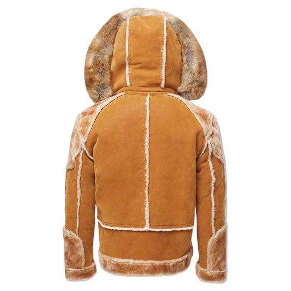 Jordan Craig El Jefe Shearling Moto Jacket (Cognac) - 91625