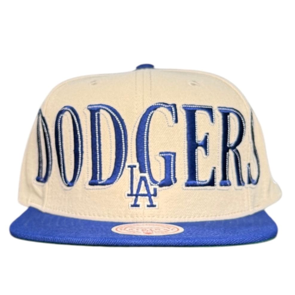 Mitchell & Ness Mlb La Dodgers Across The Board Snapback (Cream)