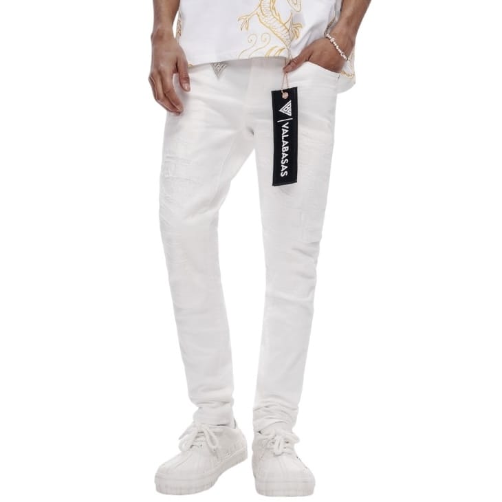 Valabasas Repair Skinny Jean (White) VLBS-VJ2-1047