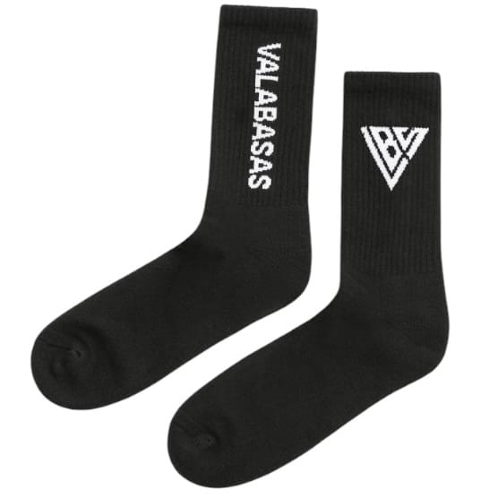 Valabasas Footprint Socks (Black) VAL-SOCK-001