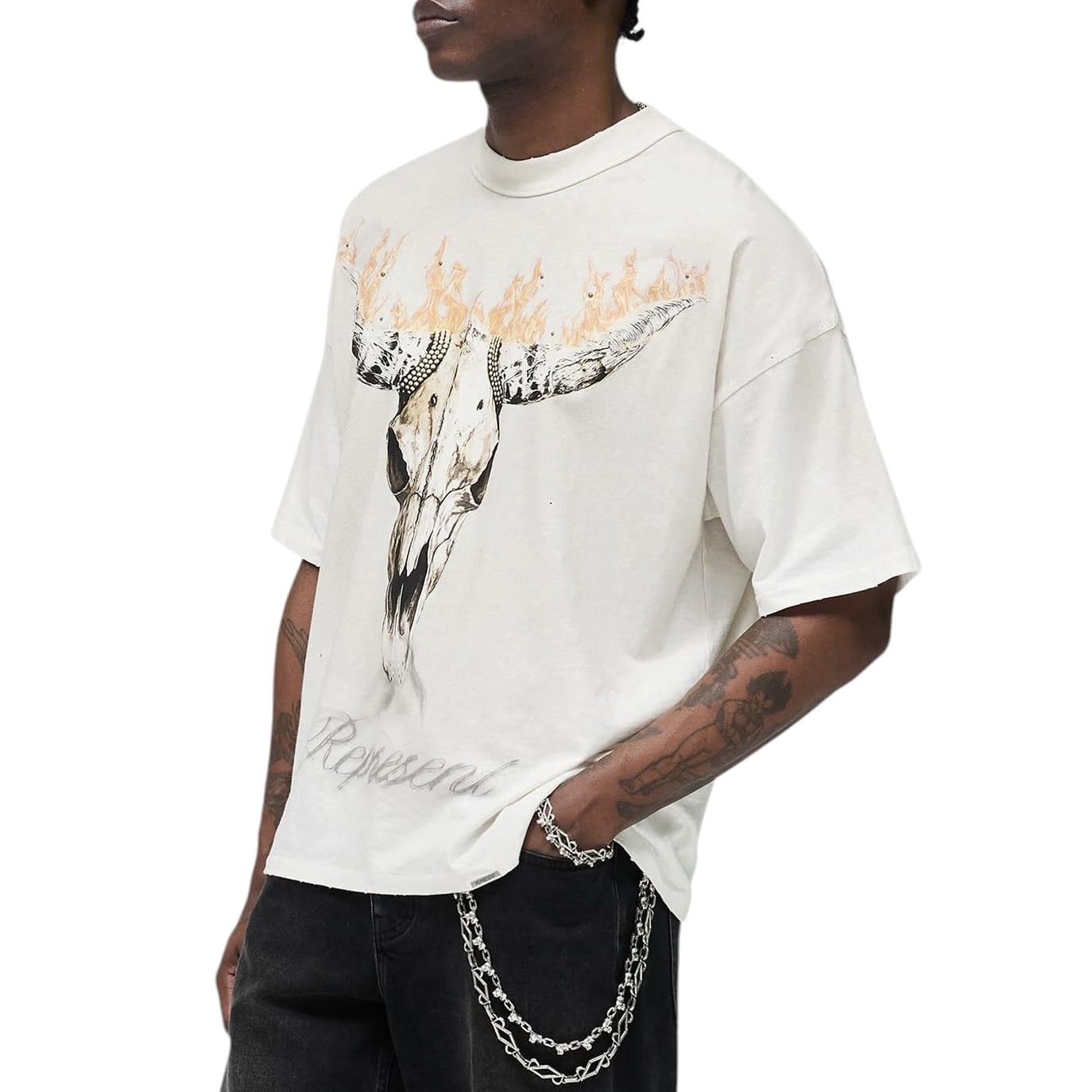 Represent British Cowboys Tee (Washed Ecru) MLM100592-30