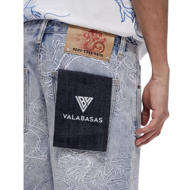 Valabasas Ganru Denim Shorts (Light Blue Wash) VLBS-VSH1-1025
