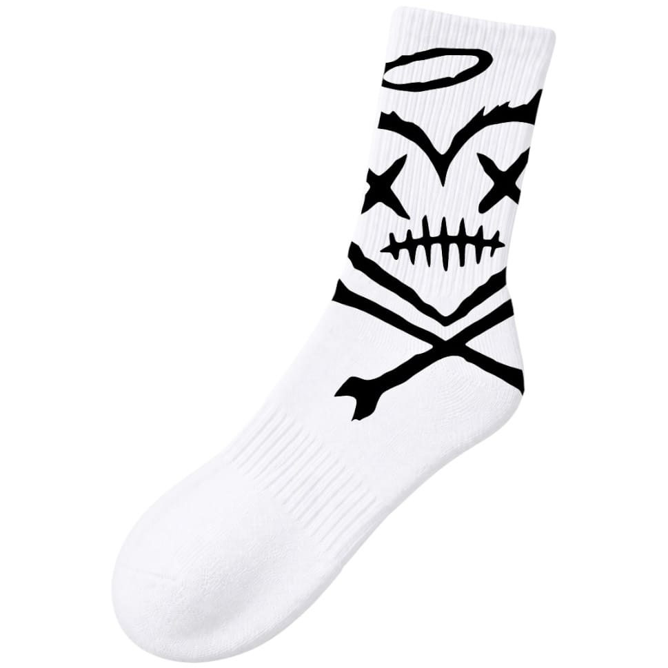 Shattered Hearts Logo Socks (White)
