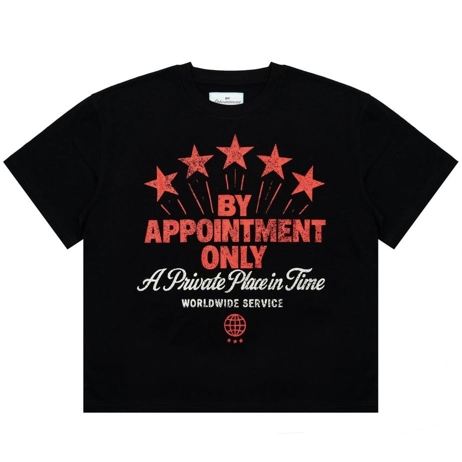 By Appointment Only Service Tee (Black) BAO-SU26-029